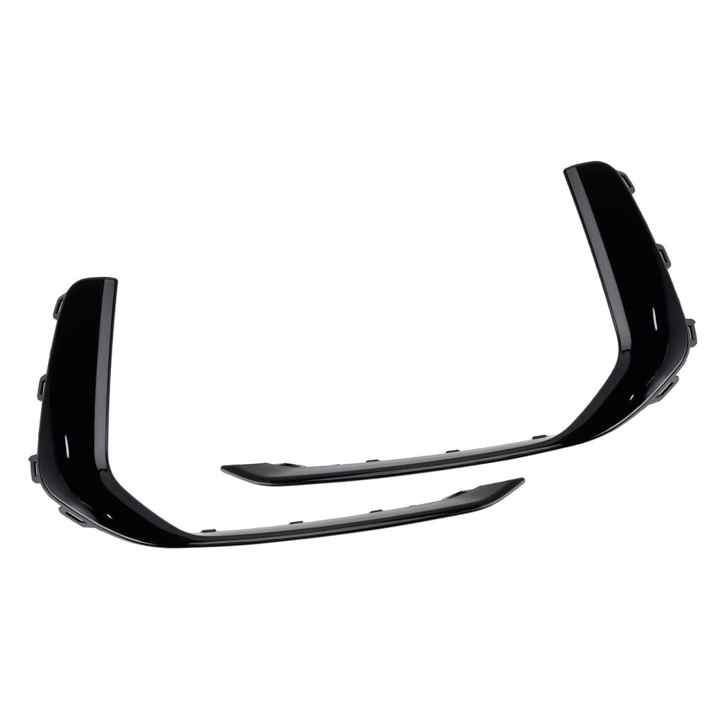 2PCS Front Fog Light Lamp Trim Fit A6 C8 S-Line S6 2019-2023 Black