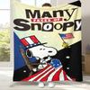 Süßer Snoopy Hunde Cartoon Flanelldecke, Ultra Weiche Warme Plüschdecke für Zuhause Schlafzimmer Bett Sofa Abdeckung Camping Picknick Geschenk
