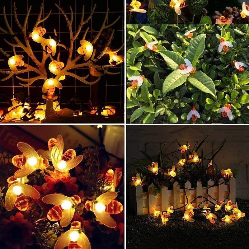 Honey Bee Serial String Light (20 Led, 4 Meters) Battery Powered Light, Waterproof Honeybee Lights for Home Decoration