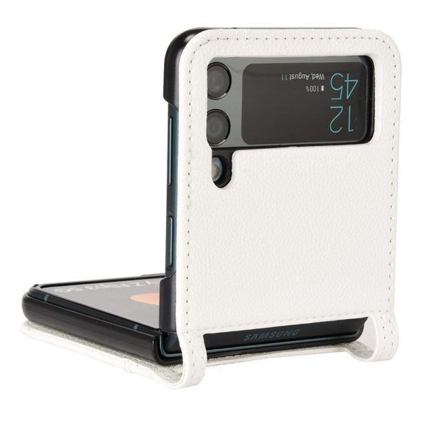 

Кожаный чехол-кошелек с антидетонационным слотом для карт для Samsung Galaxy Z Flip 3 5g Flip3, модные чехлы для мобильных телефонов for samsung z flip3 белый