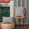 1PC Nuan Series Retro Chinese Classical Blue and White Porcelain Printed Cotton and Linen Pillowcase for Sofa Living Room Bedroom Home Decor