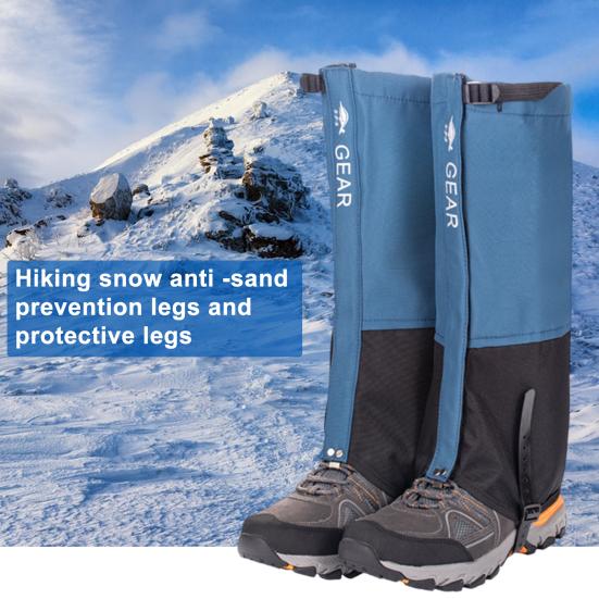 Snow Leg Gaiters, Snow Gaiters for Hiking Boots, Waterproof and Windproof Adjustable Snow Boot Gaiters for Walking Mountain Hunting Climbing, Hiking