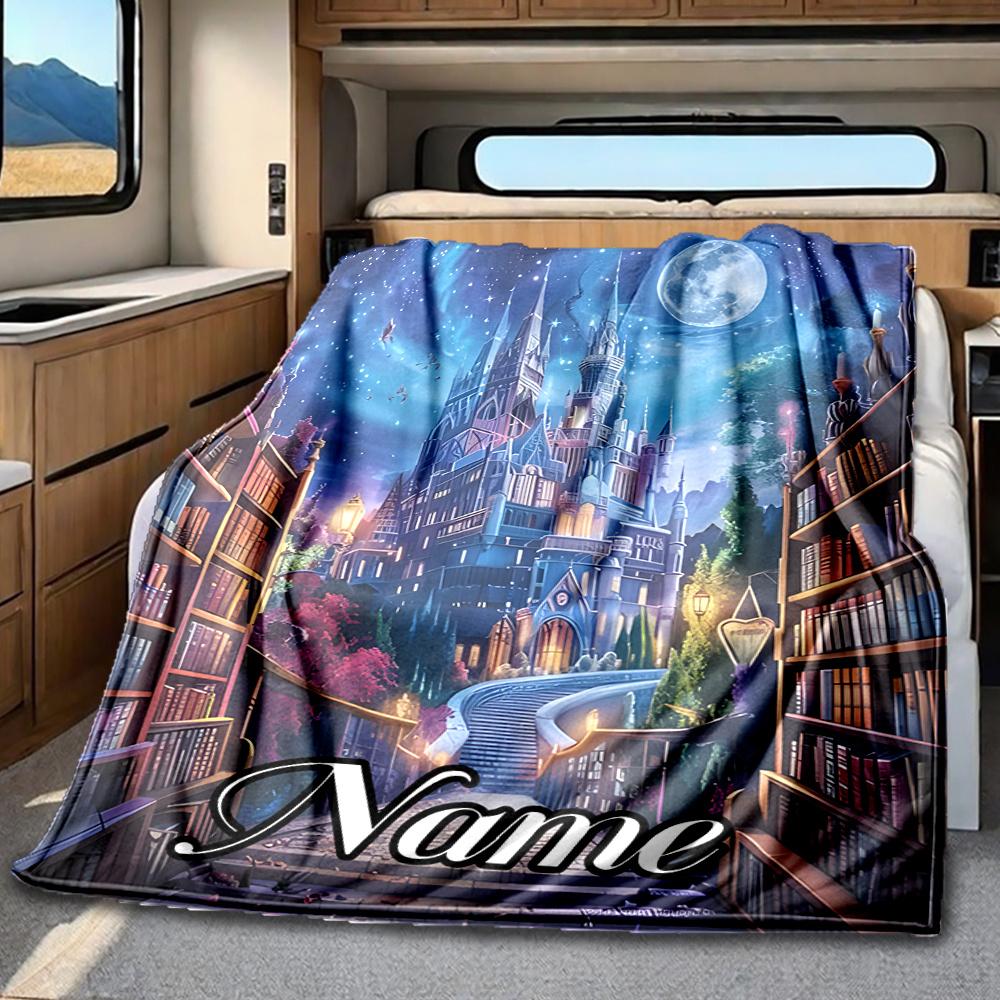 Book Paradise Blanket Personalized Name Soft Comfortable Stylish Blanket Car Blanket Perfect For Travel Camping Outdoor Home Suitable For All Seasons