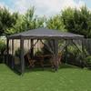 Vidaxl Party Tent With 8 Mesh Walls, Anthracite, 4X4 M, Hdpe