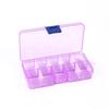 Foldable 10 Compartment  Jewelry Bead Nail Tips Storage Box