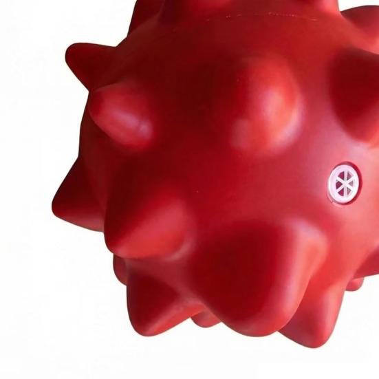Pet Toys Elastic Bite-Resistant Rubber Dog Chew Toy with Built-In Sound Thorny Ball for Teeth Cleaning Interactive Tug-of-War Play for Dogs