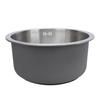 Kitchen Sink 304 Stainless Steel Round Single Bowl Bar Sink for Vegetable Fruit Washing Dishwashing 42cm