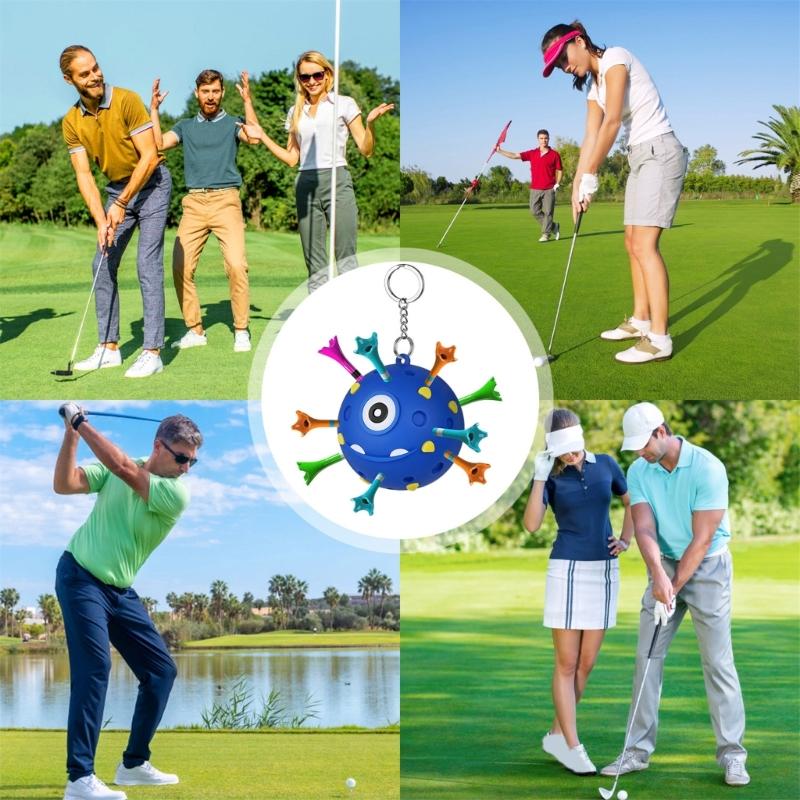 Portable Silicones Golf Tees Holder With Light weight Build For Easy Carrying And Storage In Golf Bags