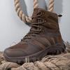 Men Tactical Boots Lace Up Desert Military Work Ankle Hiking Shoe Climbing Shoe Army Boot Unisex Size Plus Male Brand Waterproof