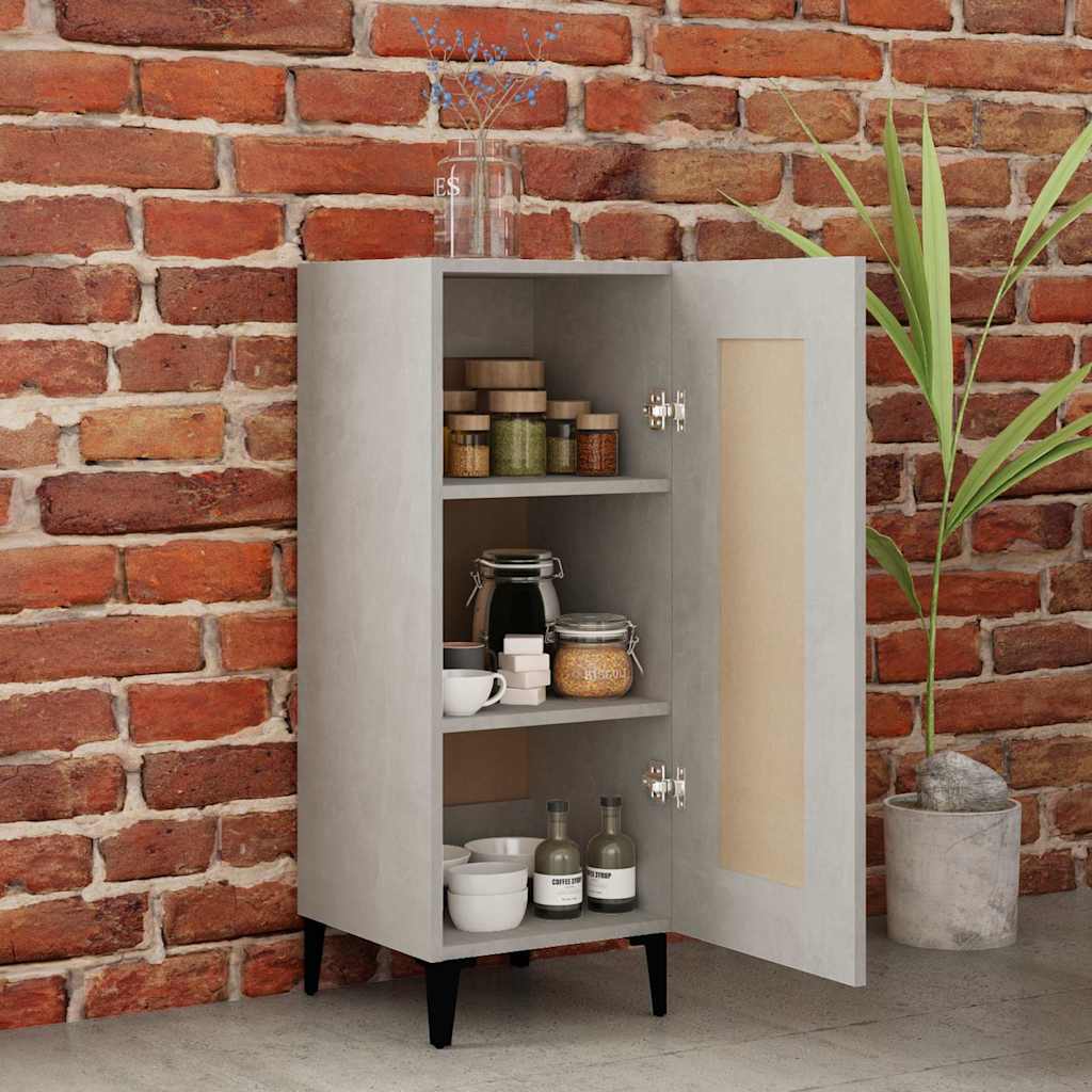 vidaXL Sideboard Betongrau 34,5x34x90 Cm Holzwerkstoff