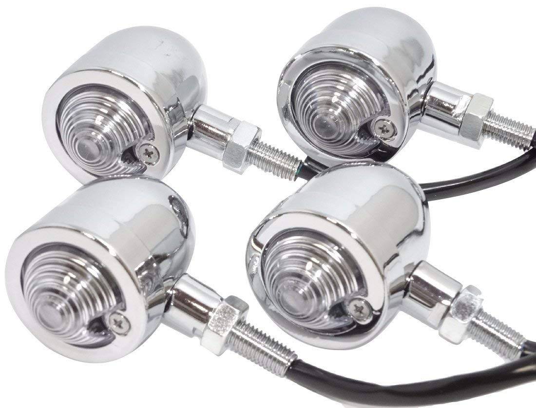 

[cmy select] Универсальный сигнал поворота Bullet для велосипеда (Хром (Очистить объектив) Набор из 4)