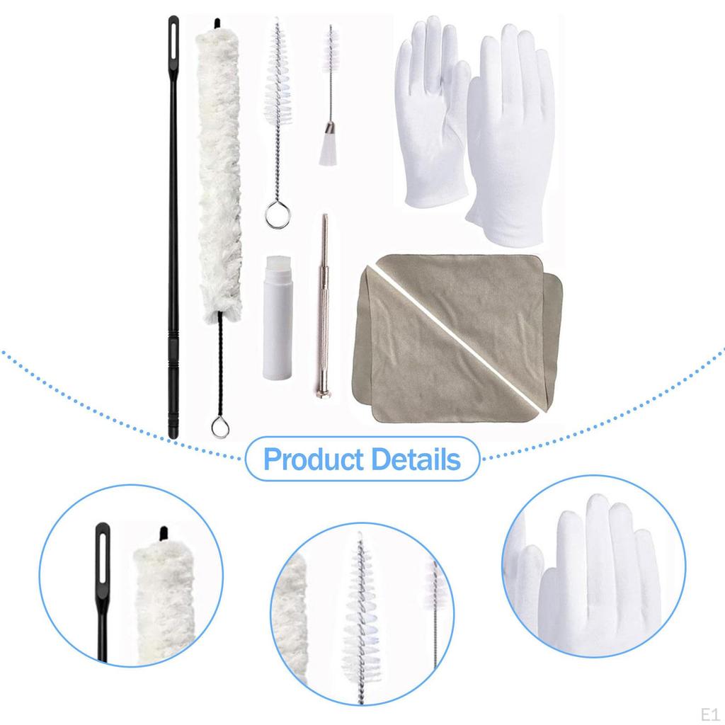 Saxophon Reinigungsset Saxophonreiniger Schraubendreher Mundstückbürste Handschuhe Pflege Wartungsset für