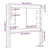 VidaXL Tête de lit 96x4x100 cm Bois massif de pin 818750