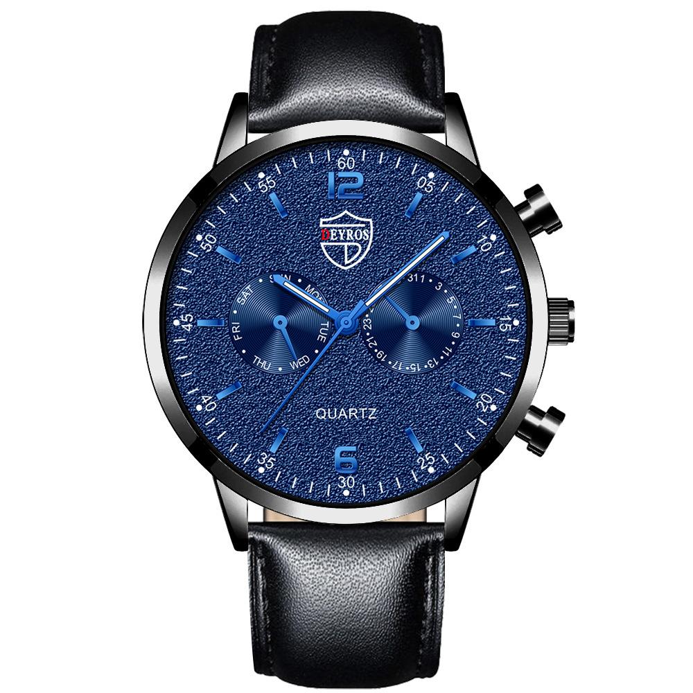 Fashion Men'S Watch Belt Quartz Watch Calendar Watch