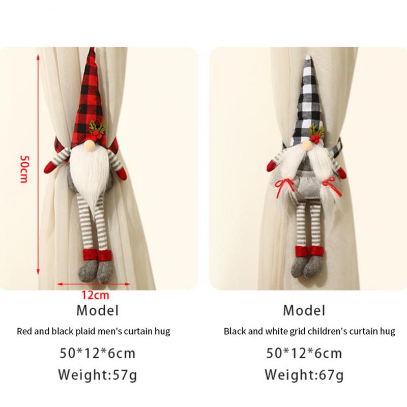 Christmas Curtain Buckle Xmas Santa Claus Curtain Tieback Curtain Hook Clips Hanging Ornament Buckle Clip Holdback Window Decor
