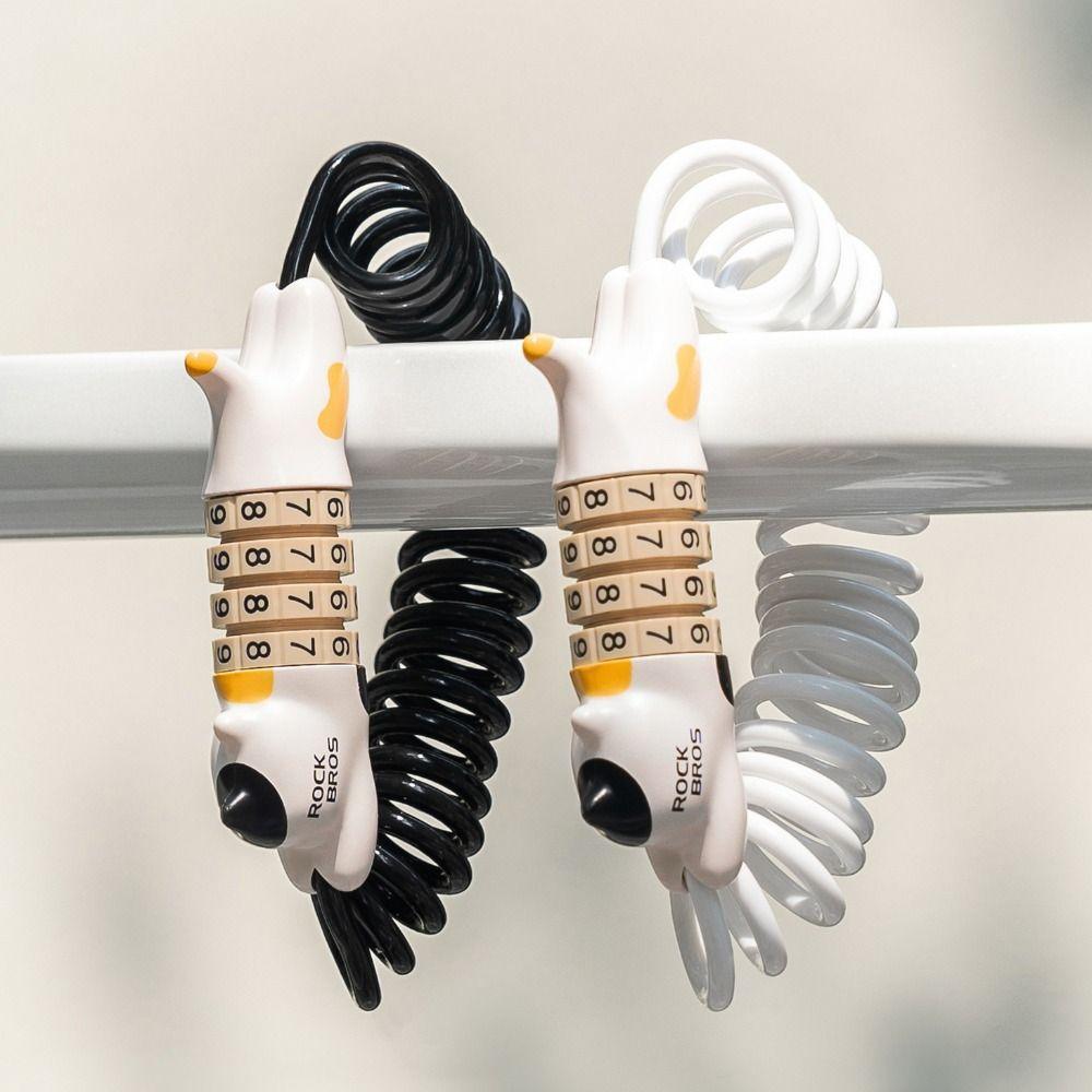 Telescopic Steel Cable Cycling Lock Cute Cat Bike Security Lock Cycling Accessories