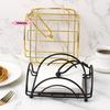 Rustic Metal Napkin Holder Square Paper Organizer for Kitchen Home Restaurant Cafes - Tabletop Decorative Napkin Holder