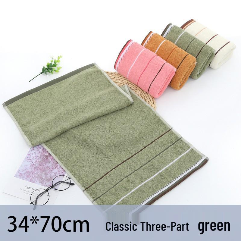 Embroidered Soft Cotton Face Towel - Thick, Absorbent, and Quick-Drying