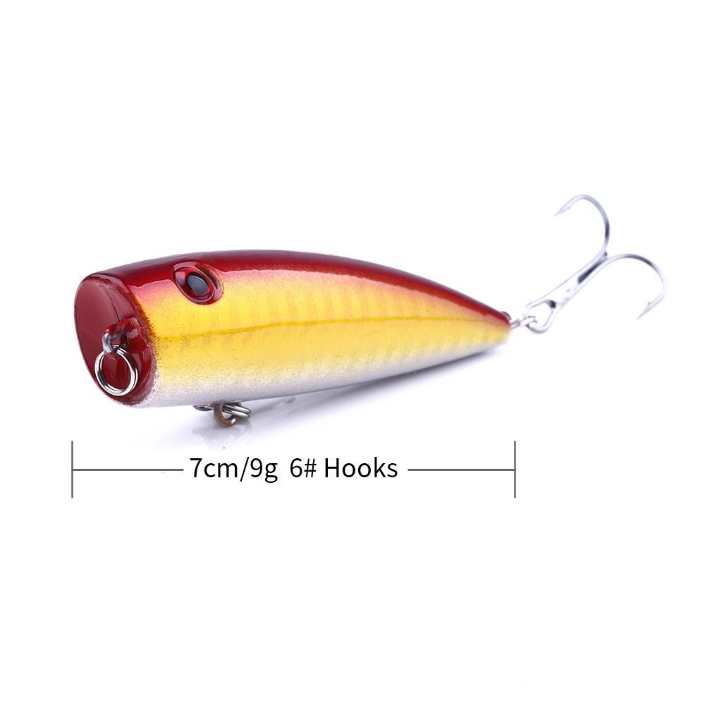 Fishing Lures Kit Mixed Including Minnow Popper Crank Baits with Hooks for Saltwater Freshwater Trout Bass Salmon Fishing