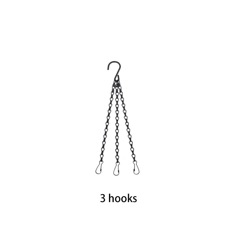 1pc 40cm Garden Basket Hanging Metal Chains Flower Planter Pots Holder 3/4 Point Plant Hanger Home Garden Tools