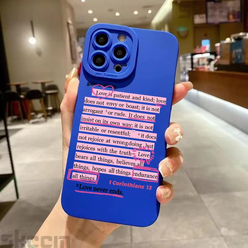 Poem Of Love Silicone Phone Case For Samsung Galaxy S25 Ultra S24 Plus S23 S22 S21 S20 FE A15 A35 A54 A55 Candy Soft Cover