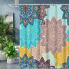 National Style Mandala Bathing Curtain  Bathroom Letters Shower Curtain Waterproof With 12 Hooks Fishes Home Deco Free Ship