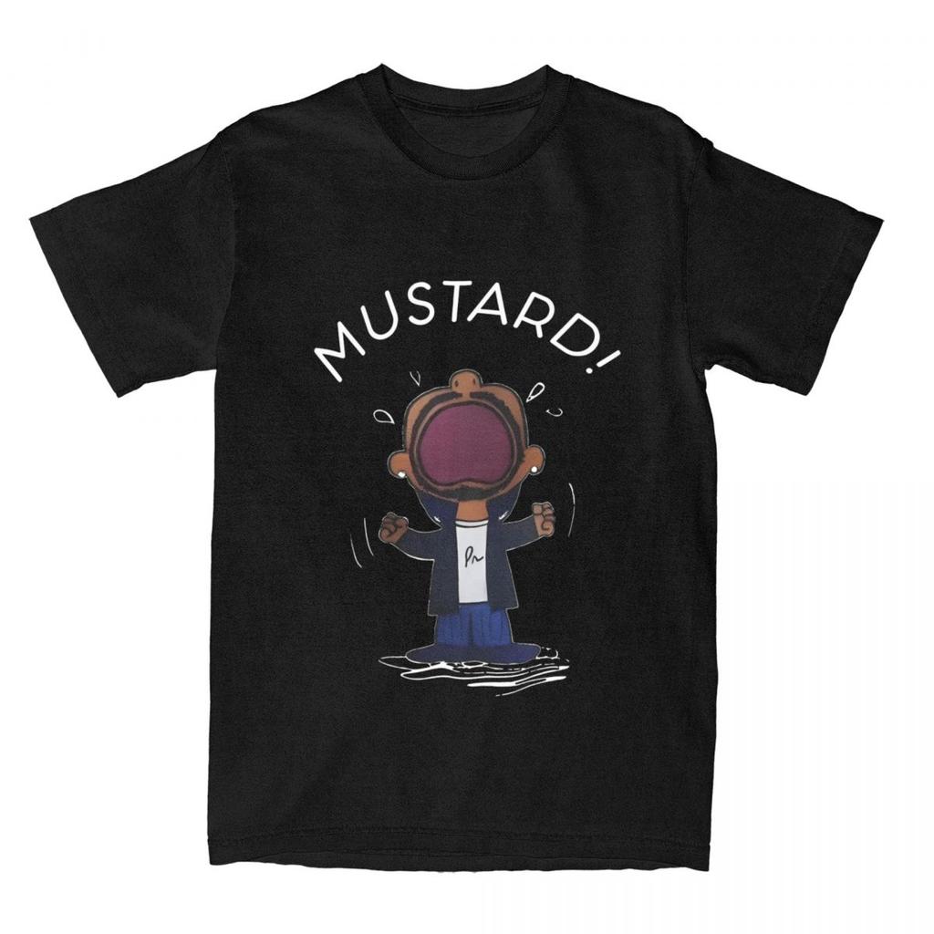 Kendrick Lamar T-Shirt Couple Mustard Meme Y2K Basic Cotton T-Shirts Summer O-Neck Hip Hop Tees Casual Oversized Clothing
