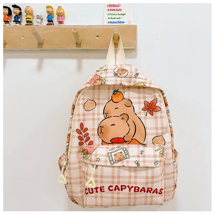 Adorable Cartoon Capybara Kids Backpack For Boys And Girls Stylish And Fun Design