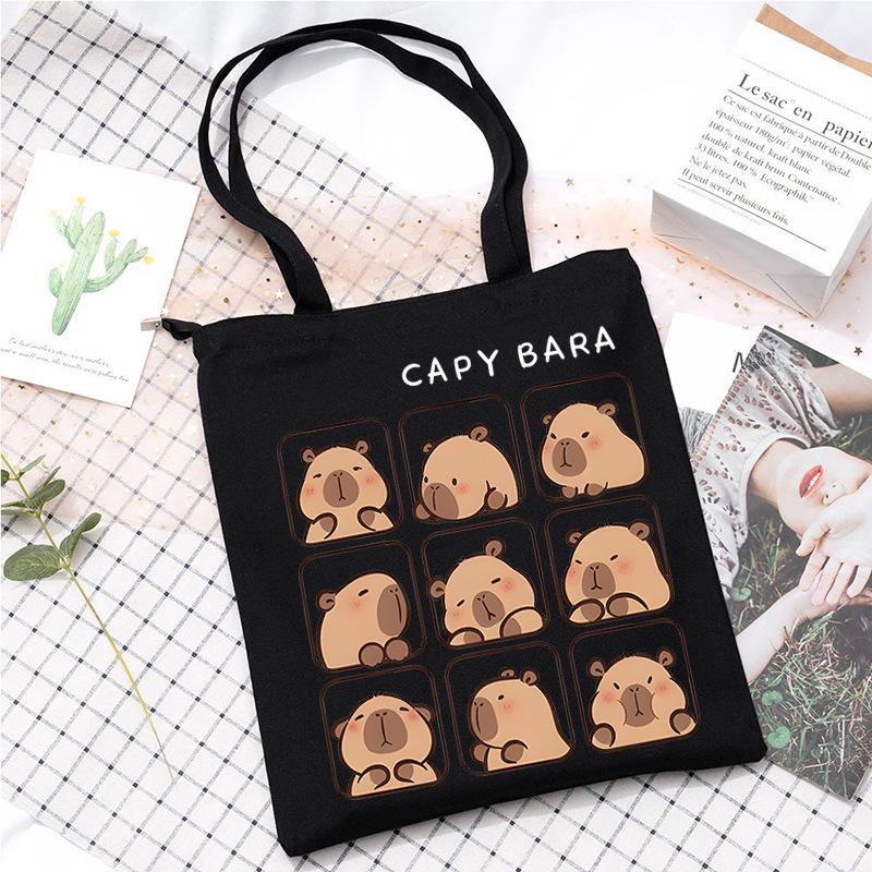 Cute Cartoon Animation Handbag Large Capacity Messenger Bag Office Commuter Portable Shoulder Bag Canvas Bag