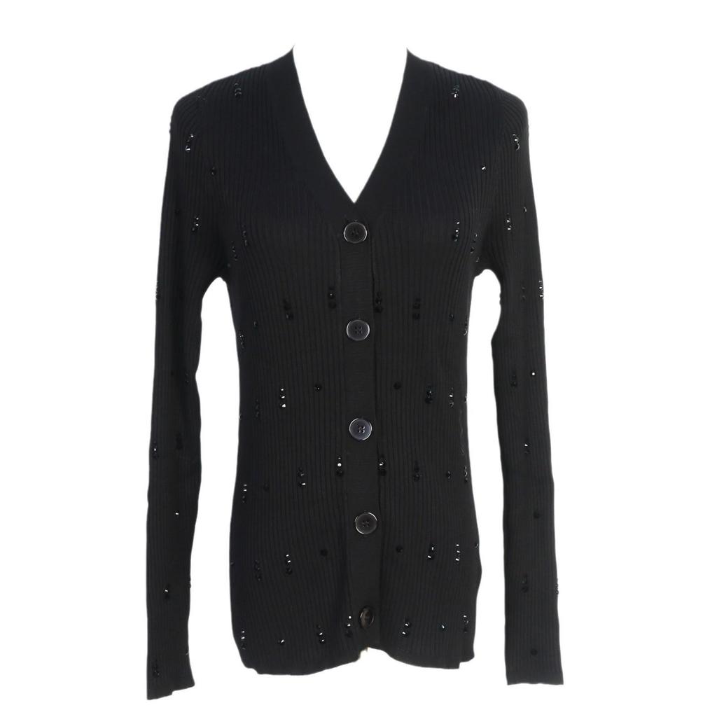 S Family Women's V-Neck Slim-Fit Diamond Knit Cardigan - Autumn/Winter Versatile Long-Sleeve Sweater