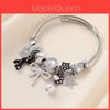 Edelstahl Katzen Schleife Stern Charms Armband Für Mode Freizeitkleidung