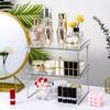 Space Saving Stackable Cabinet Organizer Shelf Transparent Acrylic Sundries Rack Foldable Organizer Holder Desk