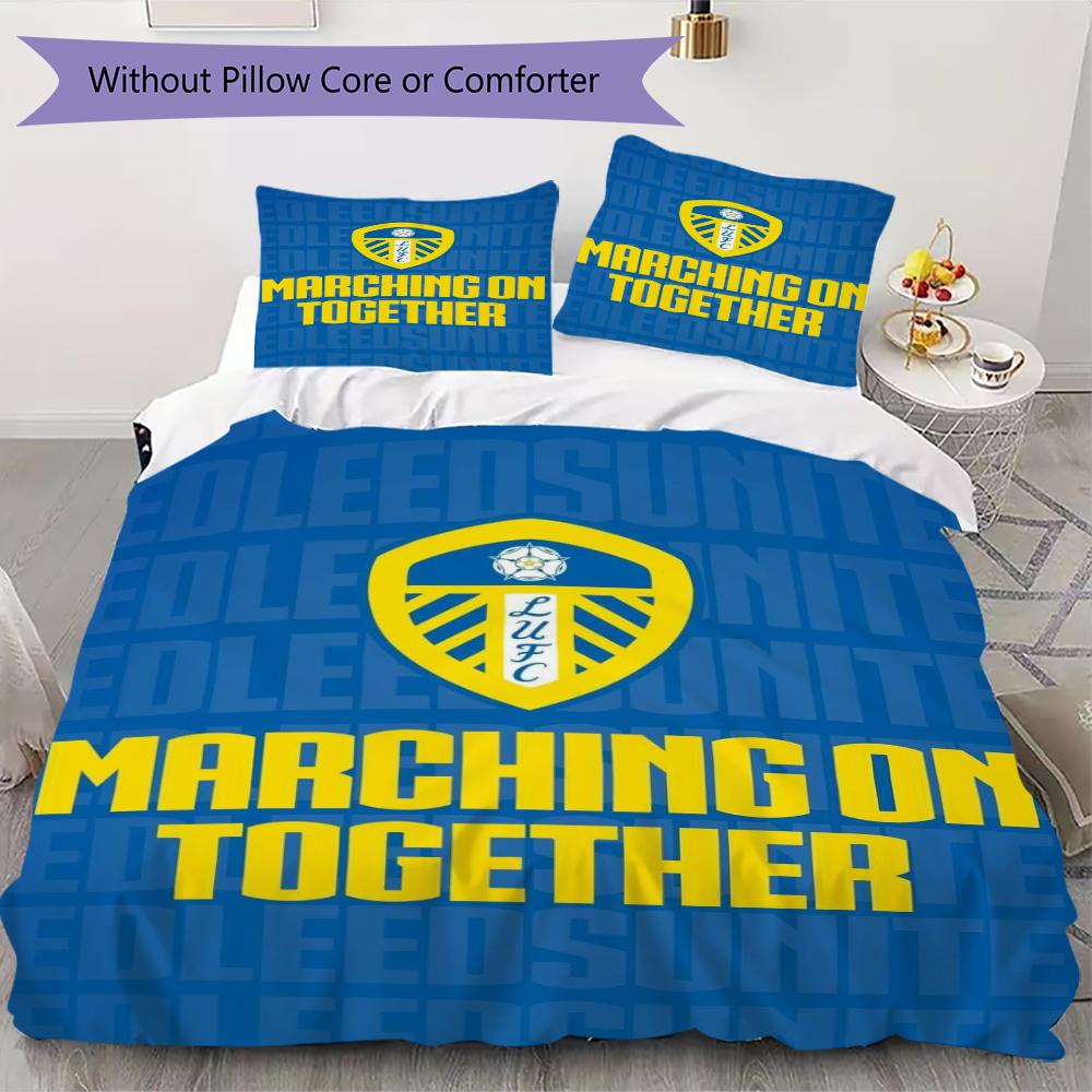 

Leeds United Pattern Bedding uilt Set uilt Cover Pillowcase Home Decoration Birthday Gift (1 * duvet cover + 2 * pillowcase without core)66 240x220cm