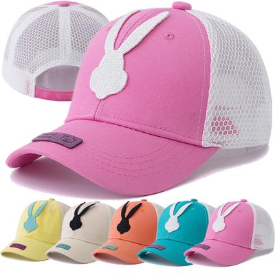 Hot Sale New Kids Hat Summer Rabbit Pattern Cute Mesh Cap High Quality Children's Baseball Cap Lovely Outdoor Trucker Hat