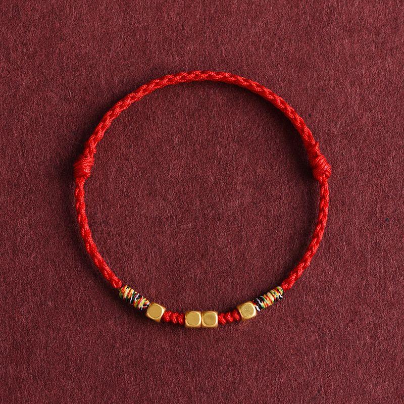 

Sifang Laicai Несущий ремешок Мужской и женский год рождения Красная веревочка Браслет Ручной вязки Ножные браслеты Безопасные Счастливые бусины Подарок для пары Ping An Red Bracelet]