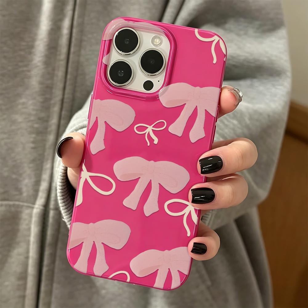Retro Minimalist Phone Case For Iphone 17 Air 14 13 11 Pro Max 15 Plus 12 16 Elegant Trendy Bow Tie Luxury Casing