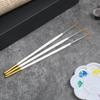 6 Pcs Fine Point Liner Cake Painting Brush Set Cake Brushes Fine Detail Paintbrushes for Cookie Decorating, Icing Pastry, Glitter, Watercolor,