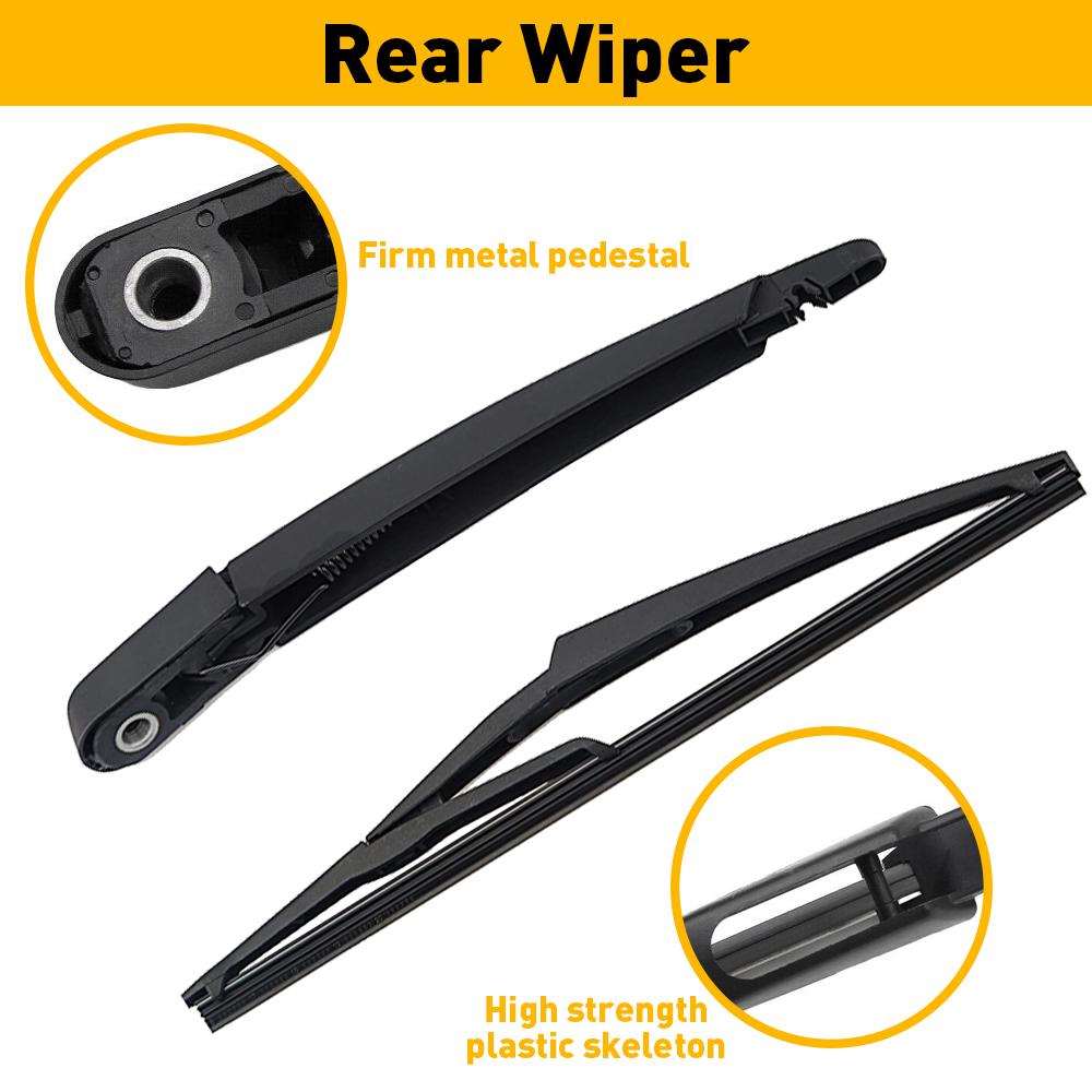 Rear Windscreen Wiper Blade Wiper Arm Kit For NISSAN JUKE 2016 2015 2014 2013 ROGUE 2008 2009 2010 2011 2012 2013 Window Wiper