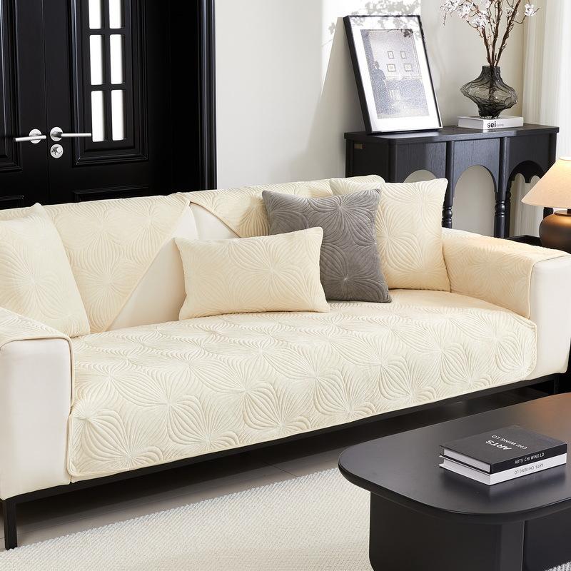 

Подушка для дивана в кремовом стиле, простая, однотонная, универсальная, нескользящая, на сиденья, Four Seasons, высококачественный чехол для дивана, ткань 70*70cm