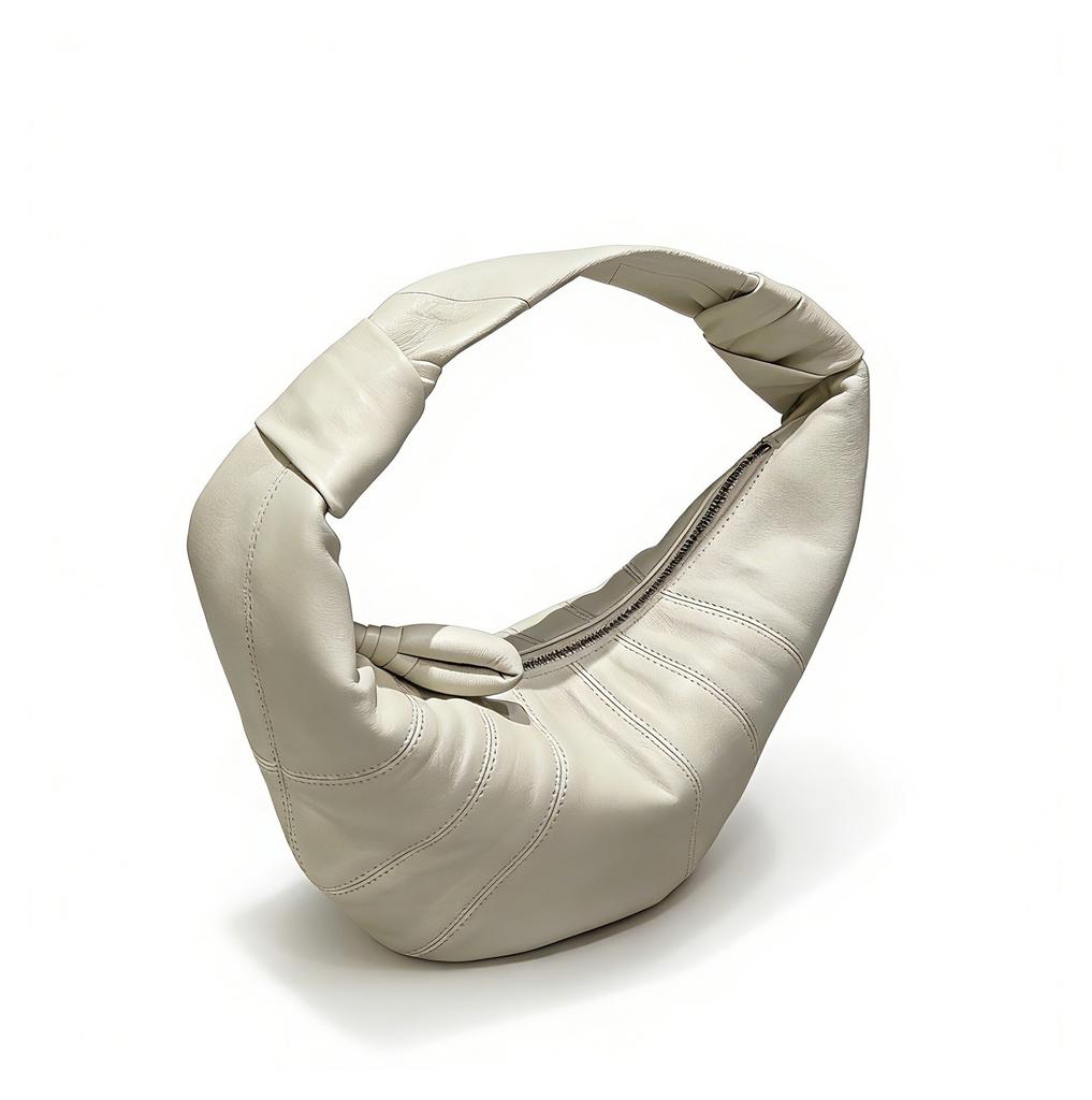 New Sheepskin Croissant Bag Niche Design Lazy Wind Croissant Bag Premium Commuter Leather Portable Shoulder Bag Women