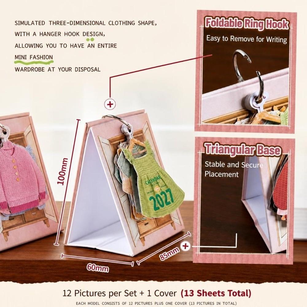 Monthly Table Calendar Mini Flip Calendar Gifts 2027 Desk Calendar Desktop Decoration