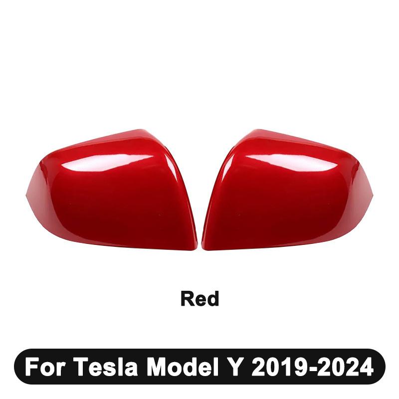 ABS Car Rearviews Mirror Guard Cover For Tesla Model 3/Model Y - Gloss/Matte/Carbon Fiber Look Rear View Cover Housing