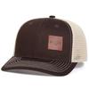 Unisex Brown MILANO Letter Leather Label Baseball Net Caps Outdoor Adjustable Spring and Summer Casual Sunscreen Hat