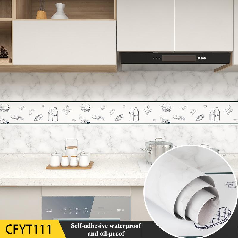 Naklejki Ścienne Kuchenne Odporne na Olej i Wodoodporne PCV Folia Aluminiowa Blat Kuchenki Szafka Samoprzylepna Tapeta do Dekoracji Domu