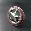 3D Metal TEXAS EDITION Shield Pentagram Star Side Fender Door Emblem Badge Car Stickers For JEEP Wrangler Liberty Grand Cherokee ALU1
