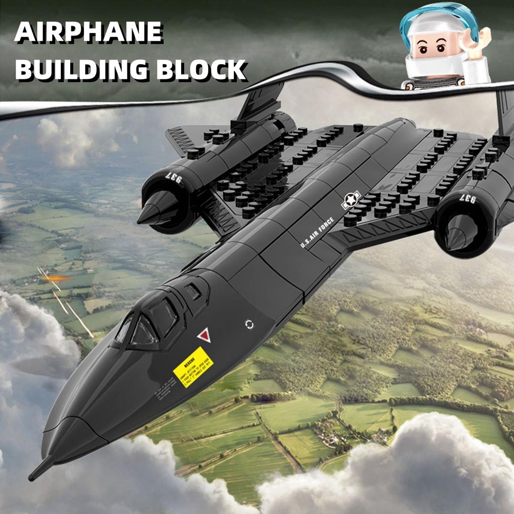 SR-71 Blackbird US Air Force Reconnaissance Airplane Model Fighter Assembling Building Block Toy Children Block Toys Gift 183pcs