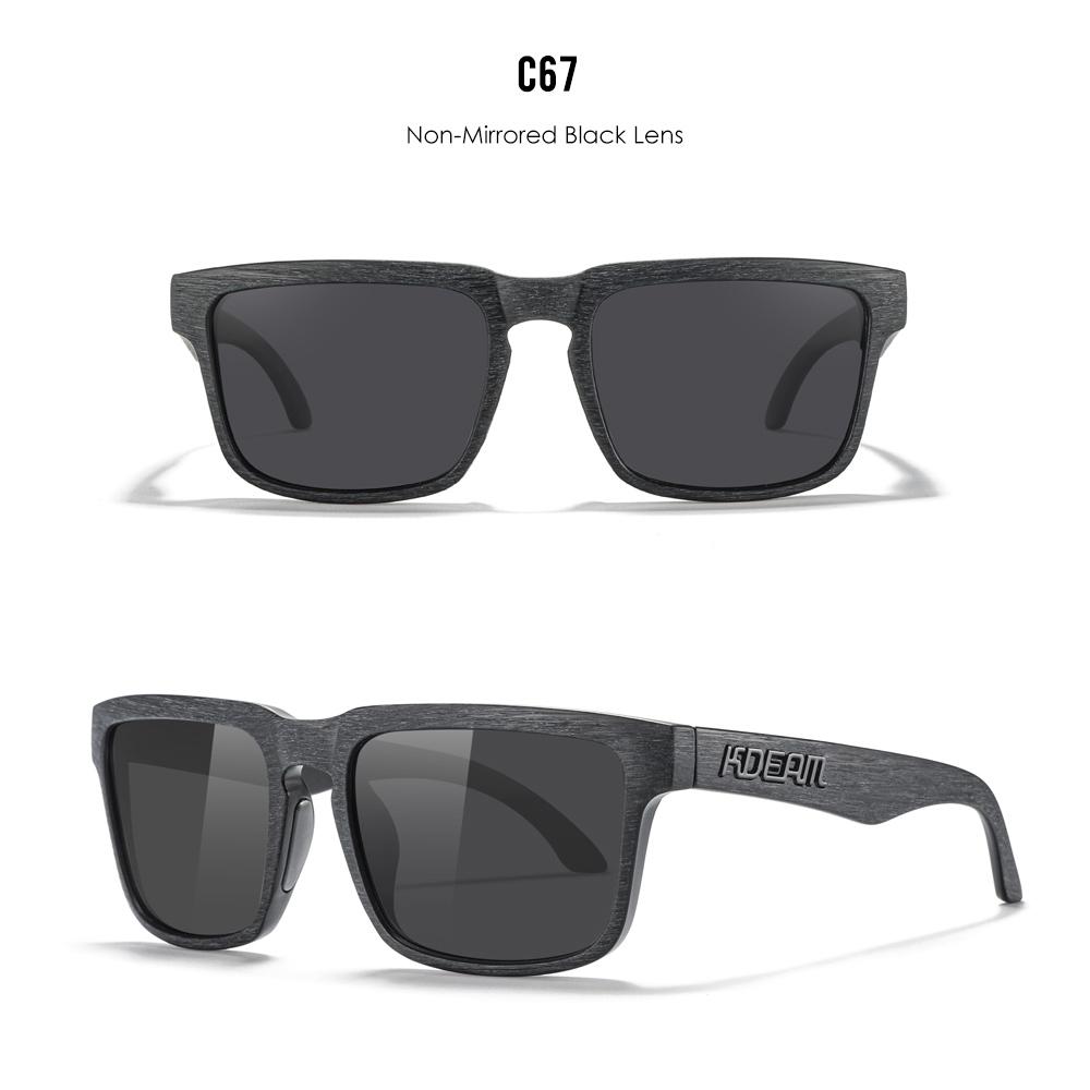 KDEAM Brand Men Square Polarized Sunglasses Colorful Design Cool Fashion Women Shades Summer Sun Glasses Mirrored Coating Lens