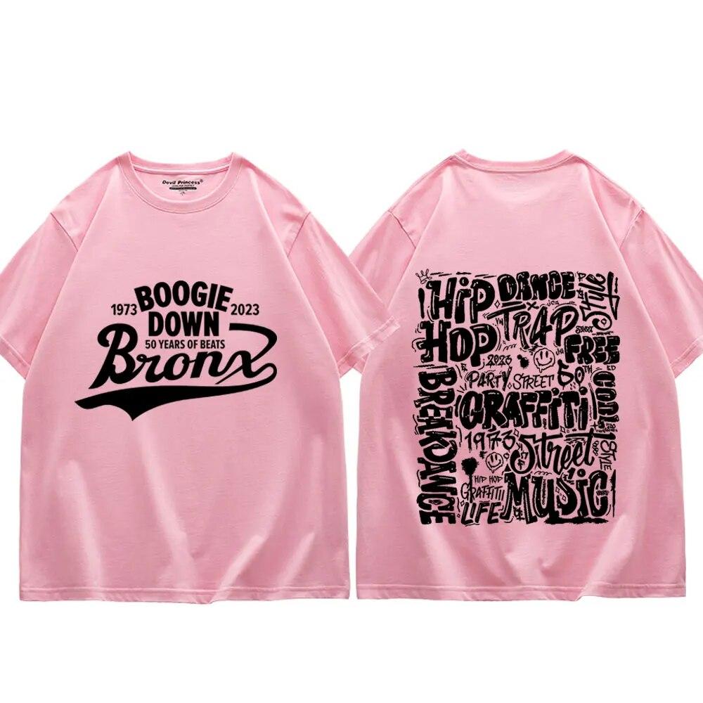 Hip Hop 50 Years Graffiti Print T Shirt Unisex Women Fashion Limited Edition T-shirt High Quality Pure Cotton Oversized T-shirts