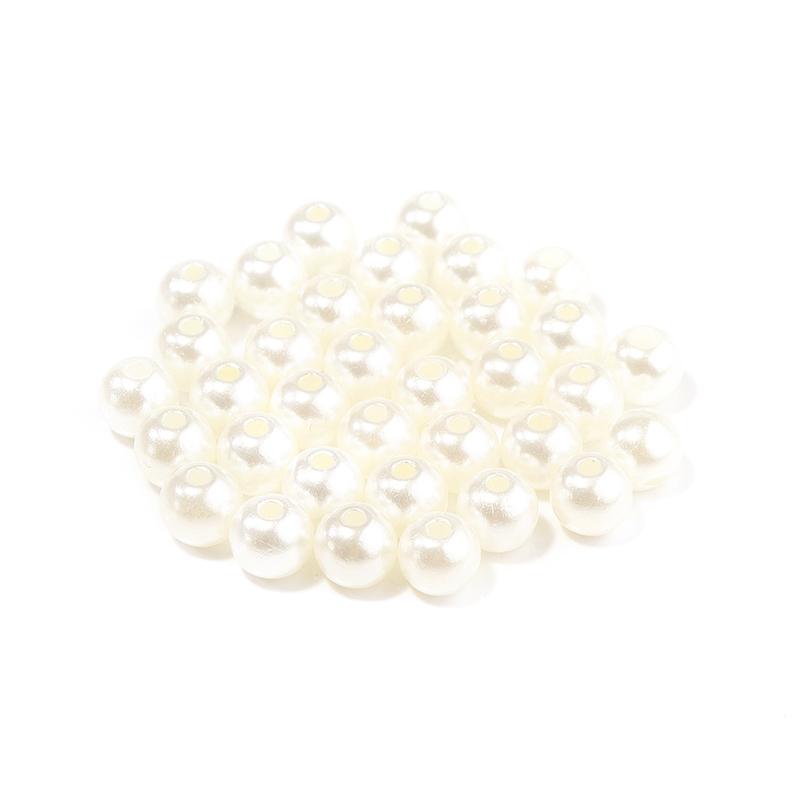 50-1000pcs/Lot 3/4/5/6/8/10/12mm Round Acrylic Plastic Beads ABS Imitation Pearl Beads Loose Spacer Bead For Jewelry Making