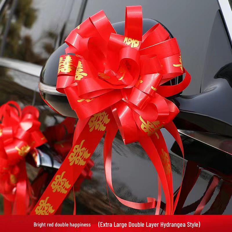 Large Wedding Car Ribbon Decoration Set for Ceremony and Wedding Room